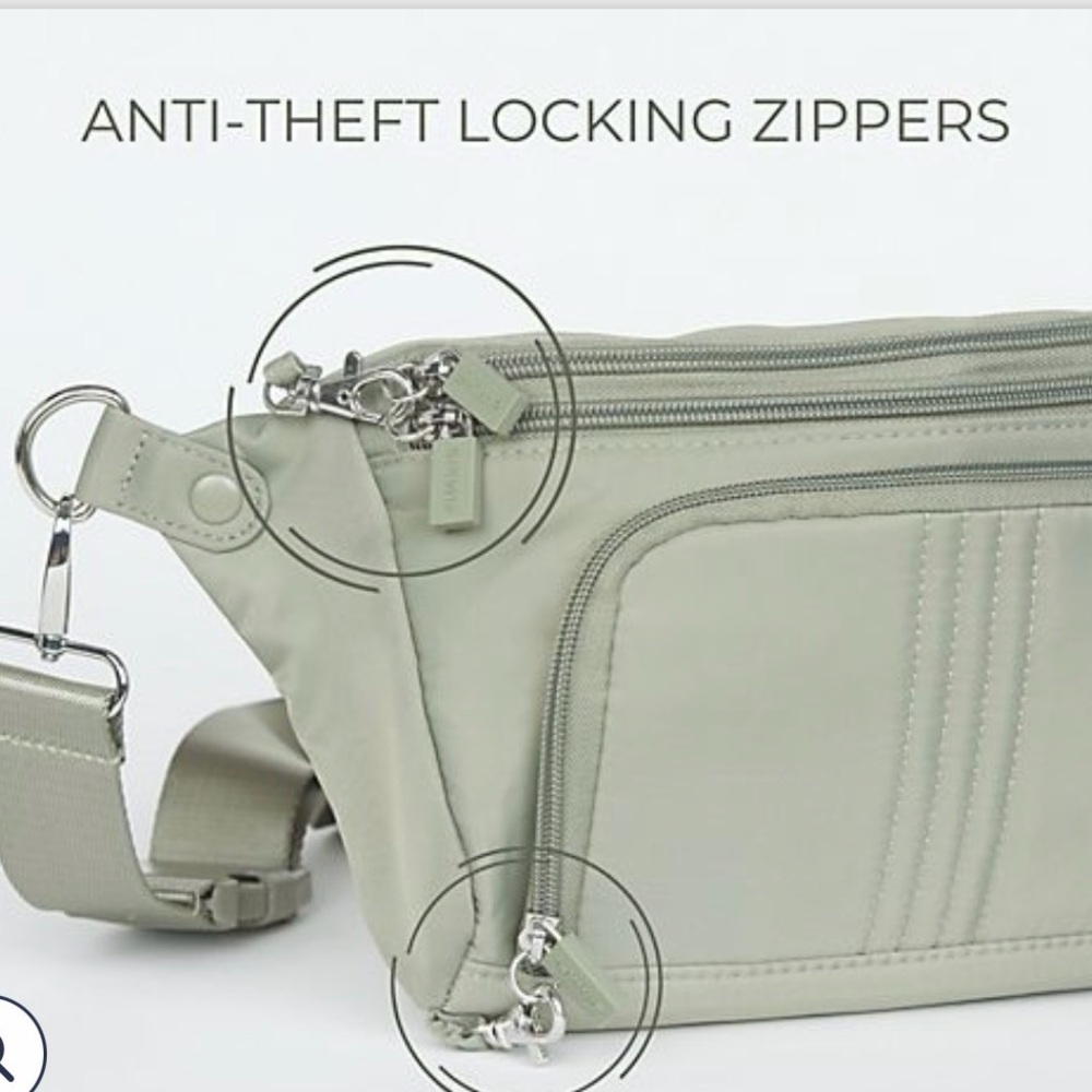 IHKWIP sling bag crossbody patent sand NEW - Picture 5 of 6